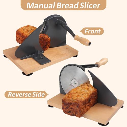 Classic Bread Slicer - Manual Rotary Sourdough Slicer, Versatile Hand-Crank for Bakeries, Coffee Shop, Home Kitchen, Restaurant