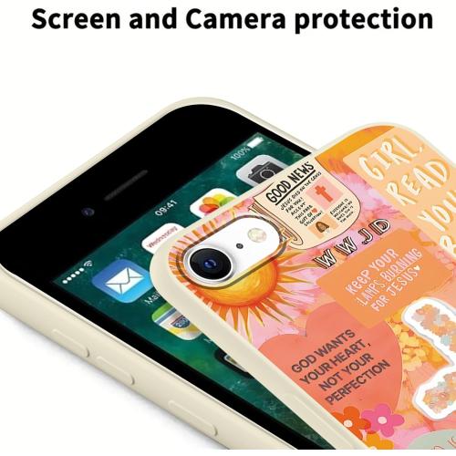 2 Pack Aesthetics Jesus Collage Phone Cases for iPhone SE 2022/SE 2020/8/7 Case Shockproof Soft Protective for Women Girls Phone Cover Funda for iPhone SE 2022/2020 4.7 Inch