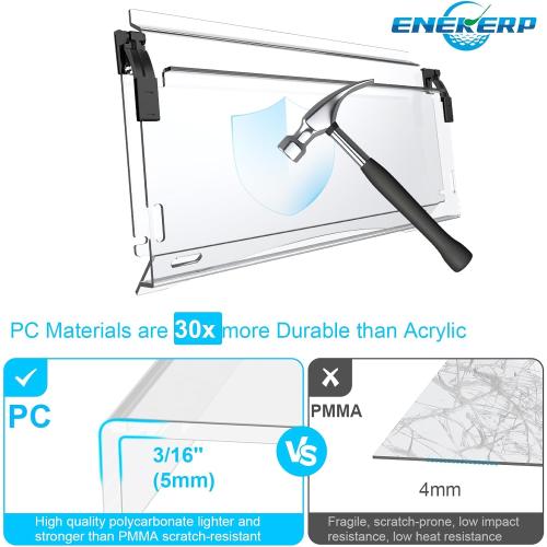 Upgraded Club Car Precedent Windshield,Golf Cart Windshield for Precedent/Tempo/Onward (2004-Up)– Heavy Duty Hinges, Foldable, Anti-UV & Impact Resistant, 5MM Thick PC Material, 37.6W X 33.2H