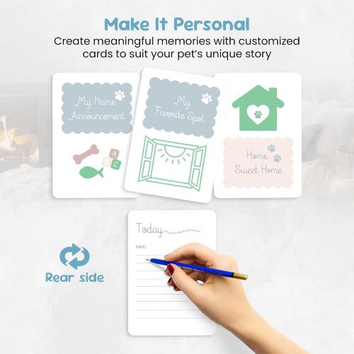 Pet Milestone Cards – Celebrate Your Pet’s Journey, Growth and Key Moments with Keepsake Cards - Perfect for Dogs, Cats, Puppies, and Kittens - Ideal as a Pet Adoption Gift, Pet Memory Book