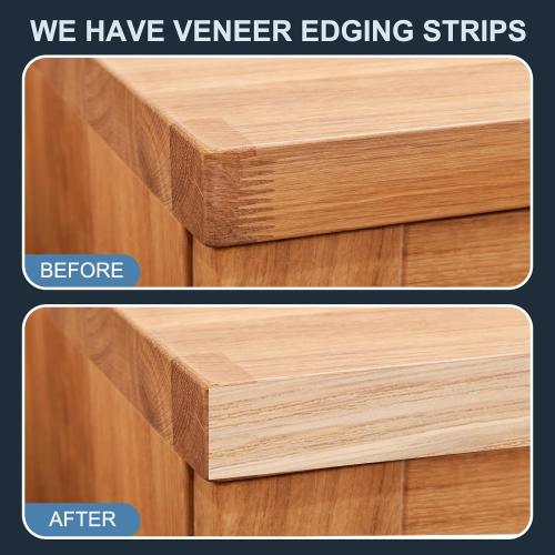 PATIKIL Walnut Edge Banding, 1 Inch x 25 ft Wood Veneer Tape Pre-glued Flexible Plywood Edge Banding with Hot Melt Adhesive for Furniture Restoration