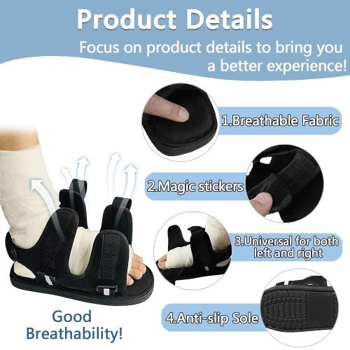 Post Op Shoe for Broken Foot,Adjustable Walking Boots Recovery Cast Shoe Covers,Direct Post Op Recovery Shoe for Stable Ankle Joints,Medical Open-toe Plaster Shoes for Men or Women L