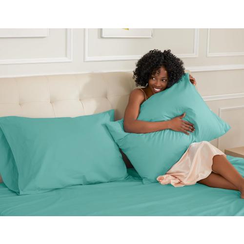Sunflower King Pillowcases Set of 2, 100% Cotton Pillow Cases, Lagoon