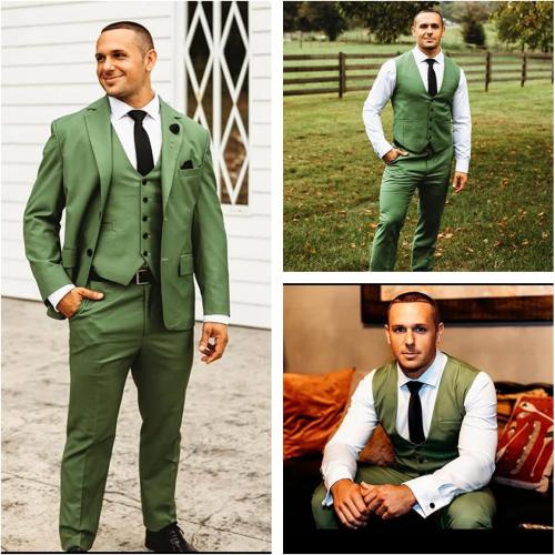 Size  XL ...3 Pieces Business Mens Suit Notch Lapel Blazer Formal Wedding Groom Pants Tux Vest Tuxedos