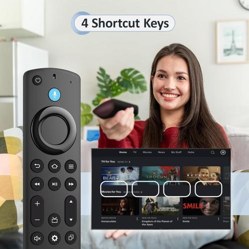 Replacement Voice Remote Control for All Insignia Fire-Series TV Remote, Fit for TV Cube/Stick 4K Max/Stick 4K(1st/2nd Gen), Stick (2nd/3rd Gen)/Lite/HD, Fit for Hisense, Toshiba/Pioneer Smart TVs