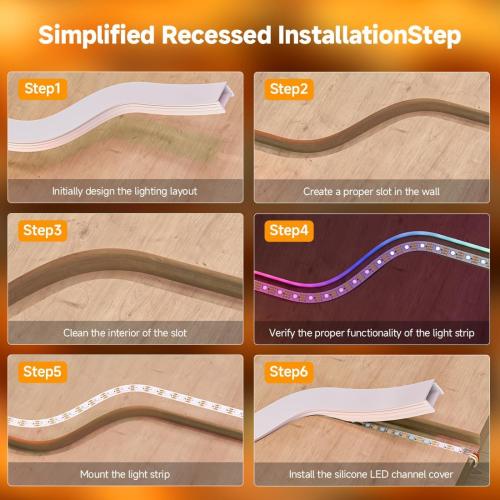 BTF-LIGHTING Silicone LED Channel System 49.2Ft Flexible Milky White Cover DIY Spotless Tube for ≤30mm Width LED Strip,Neon Rope Light Channel Diffuser, for Kitchen Cabinet, Room, Patio(No LED Strip)
