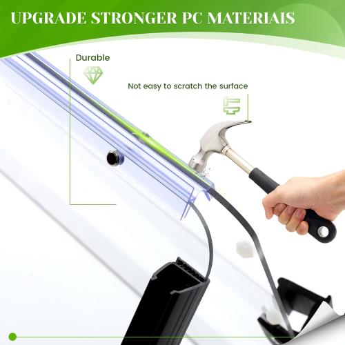 HECASA Clear Windshield Compatible with 1985-1995 Yamaha G2/G9 Models Golf Cart Fold Down Windscreen