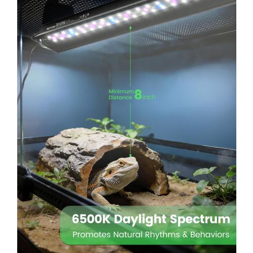 23W T5 UVB LED Reptile Light – High Output UVA UVB Light for Bearded Dragon, T5 10.0 UVB Reptile Light Fixture (27.5) ‼️used‼️