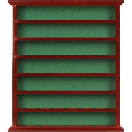 DisplayGifts Golf Gift 49-Golf Ball Display Case Cabinet Rack, No Door Open Rack Mahogany Finish