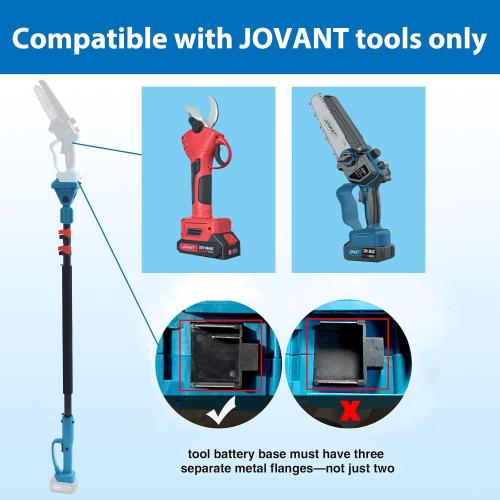 15-Foot Reach for JOVANT Mini Chainsaw.Up to 15.3 Ft Reach for JOVANT 6 inch Chainsaw&Power Drill (Only Pole)