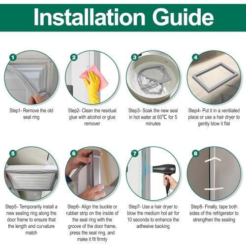 UPGRADED ADX52752667 Refrigerator Door Gasket Replacement Compatible with LG Refrigerator Door Seal, Replaces Part Number ADX52752638 4116840 AP5975050 Kenmore Freezer Door Gasket
