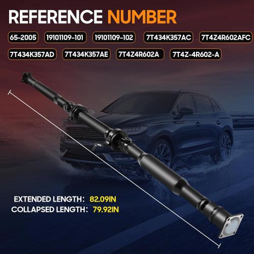 Rear Complete Drive Shaft Fit for Ford Edge, for Lincoln MKX 2007 2008 [3.5L, Sport Utility 4-Door, AWD] Prop Shaft Driveshaft Assembly Replaces 7T434K357AC, 7T4Z4R602A, 936-846, 65-2027 (3-Piece)