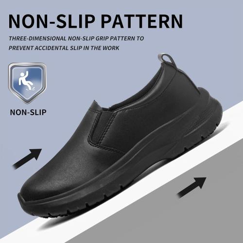 Non Slip Shoes for Women Food Service Black for Restaurant Crews Working Hospitals Comfortable and Wear-Resistant 10.5