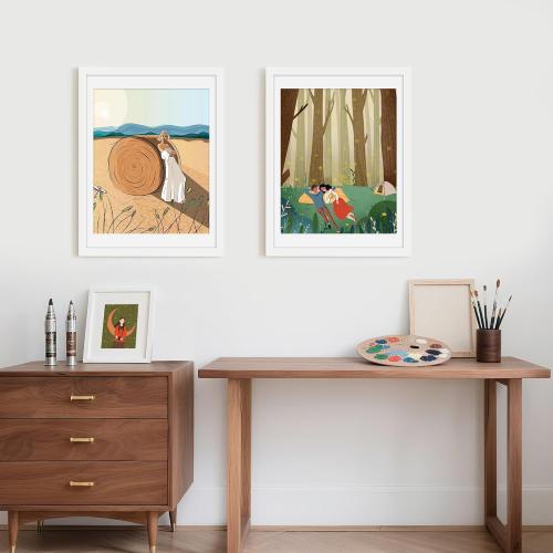 Picrit 18x24 Poster Frame Set of 12, Display 16 x 20 with Mat or 18 x 24 without Mat, Photo Frames for Wall Mounting Display, White.