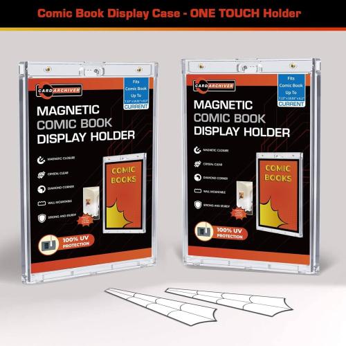 2ct Current Magnetic Display-Cases - Crystal Clear One Touch Comic-Book Holders, UV Protection Slab Protectors, Premium Wall-Mountable Holders