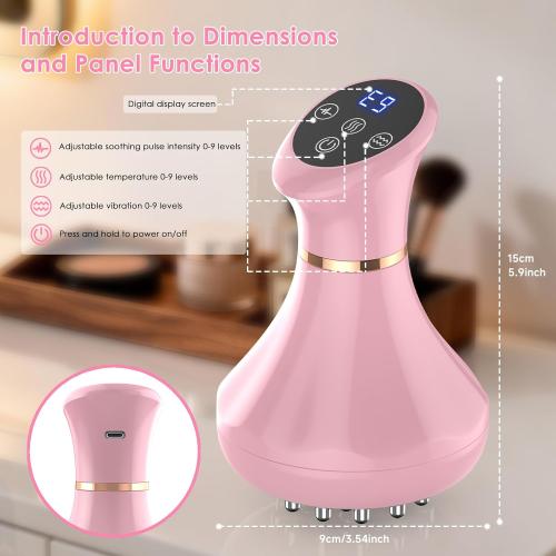 Lymphatic Drainage Massager, Handheld Massage tools for lymphedema & lipedema, Anti-Cellulite Massager For Body Cellulite and Thigh & Belly Stretch Marks Reduction, Sciatica Nerve pain relief Devices