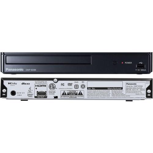 Panasonic Blue Ray Player with Full HD Picture Quality and Hi-Res Dolby Digital Sound, DMP-BD84P-K Blu Ray DVD Player, Black