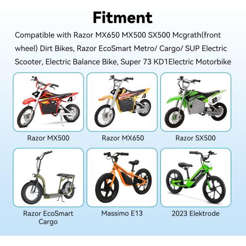 EOPOAYI 16x2.4 Bike Tire and Inner Tube Set Compatible with Electric Bike Kids Bicycle E-Scooter, 16x2.40 64-305 16 Inch Dirt Bike Tire for Razor MX650 MX500 SX500 Mcgrath Dirt Rocket Bike (2-Packs)