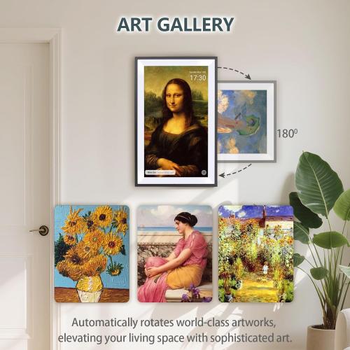 15.6 Digital Calendar Chore Chart – 1080P Full HD Interactive Touchscreen, Smart Family Planner, Hearth Display Digital Calendar Wall & Desk Mountable for Seamless Scheduling (Black)