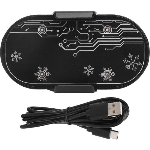 Portable Phone Cooler with Semiconductor Cooling Fan and Heatsink for Gaming, Quiet Design, Telescopic for 4.5 7in Phones, Noise Reduction, Fast Cooling (Black)