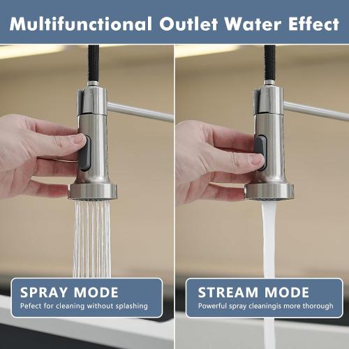 GIMILI Kitchen Faucet with Pull Down Sprayer Brushed Nickel