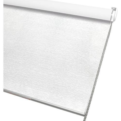 ALLBRIGHT Roller Shades for Windows, 100% Blackout Window Roller Blinds, UV Protection Fabric, Shades with Striped Jacquard, Roller Blind for Office and Home, Easy to Install, White, 34 W x 72 H