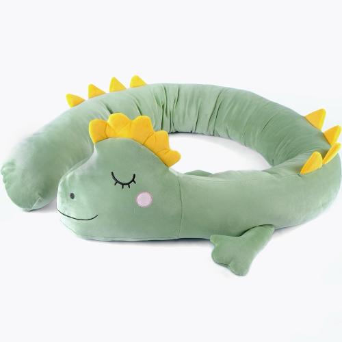 Dinosaur Bed Snake 6 FT Long Pillow for Bed – Decorative Plush Cushion Long Body Pillow – Large Stuffed Animals – Body Pillows for Adults & Kids – Giant Stuffed Animal Cozy Room Decor
