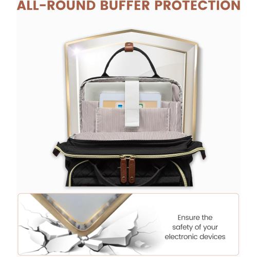 LOVEVOOK Laptop Backpack for Women, 17.3'' Waterproof Nurse Bag Teacher Work Backpack Purse for Women, Travel Computer Backpack for College Office Business Ladies