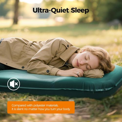 OGERY Self Inflating Sleeping Pad with Electric Pump, 3.15 Ultra-Thick Memory Foam Camping Pad, 4 Season Camping Mattress Pad with Built-in Pillow, Camping Essentials Gear for Tent Travel Car