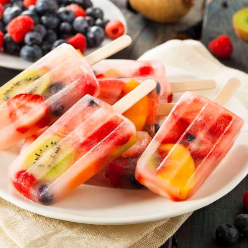 Miaowoof Homemade Popsicle Molds, 10-Cav Non-BPA Silicone Ice Pop Maker, with 50 Sticks, 50 Bags, 10 Reusable Sticks, Funnel, Brush and Ice Pop Recipe (Red)