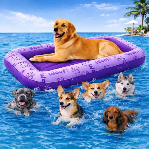 Schwimmer Dog Pool Float – Premium Pool Float for Large Dogs up to 220lbs – Durable & Inflatable Dog Raft for Pool, Lake & Beach – Comfortable & Safe Floating Mat for Summer Fun - Dog Floatie