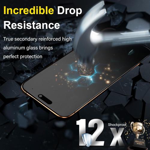 YWXTW 2 Pack for iPhone 17 Pro Max Matte Screen Protector 6.9 Inch 1 Set Camera Lens Protector, [1S Pull-Out] Anti Glare Anti Fingerprint 17 Pro Max Glass Screen Protector, Bubble Free, Smooth as Silk