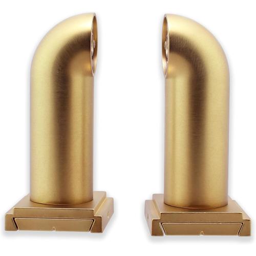 BlastHome® Luxury French Return Room Darkening Brackets, Brushed Gold