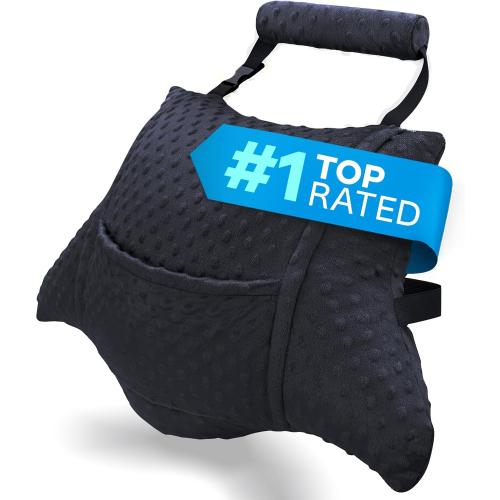 Zomaple Hysterectomy Pillow Post Surgery   Gel Pack, Black – Full Abdomen Coverage for Restful Trips – Neck Support, Strap & Cover Included – Hysterectomy Recovery Must Haves