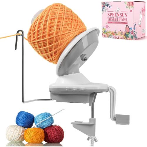 SPEENSUN Yarn Winder, Yarn Spinner, 3.5 OZ Easy-to-Install and Efficiently Yarn Ball Winder with Lower Noise, Yarn Winder Manual for Crochet and Knitting Enthusiast for Yarns Below Size 5