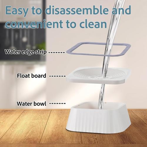 Dog Water Bowl,No Spill Water Bowl for Dogs 45oz Large Capacity,Safety Foam in The Dog Bowl, No Spill Bowl for Elevated Design Mess Proof is Easy to Clean, is Suitable for All Pets