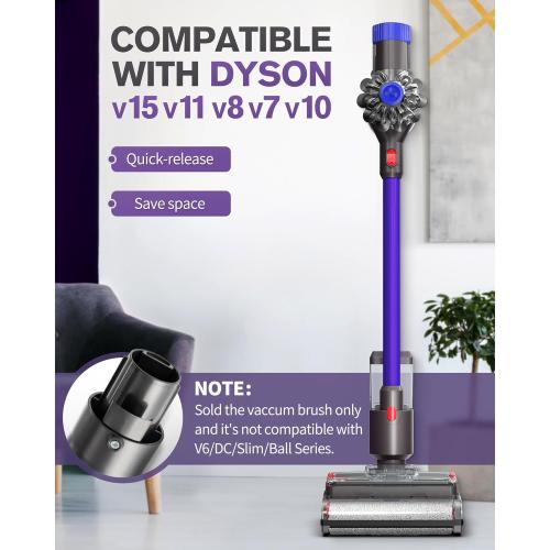Electric Wet Dry Mopping Head for V15 V8 V7 V10 V11 Vacuum Cleaner, Automatic Cleaning Roller Brush for Various Hard Floors, Great for Sticky Messes and Pet Hair, 2024 New