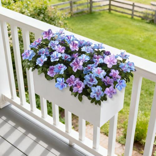 Hommyea Artificial Fake Flowers for Outdoor, 8 Bundles Faux Plants Silk Flowers Spring Decoration UV Resistant No Fade Plastic Flowers for Outside Planters Home Porch Patio Yard Garden Decor