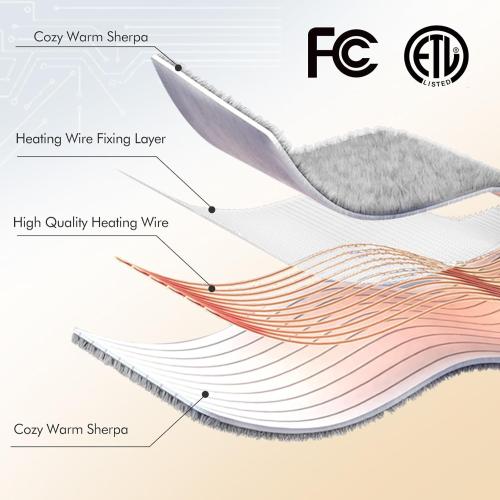 ESTINGO Full Size Heated Blanket, Heating Blanket Full Size with 6 Heating Levels & 1-10 Hours Adjustable Timer, Full Body Warming Sherpa Fast Heating for Bedding, 72X84, Milk Coffee