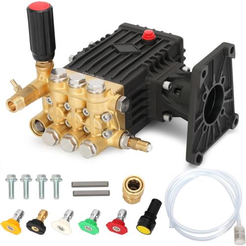 Pressure Washer Pump 1 Inch Shaft,Pressure Washer Pump 4400 psi,Power Washer Pump 4.8gpm 8-15 HP 22 Pounds Including Lubricant,Compatible with Simpson Honda Dewalt Troybilt
