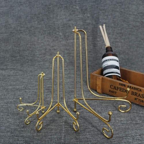 LIONWEI LIONWELI 6 Pack Iron Display Stand,Gold Iron Easel Plate Holder Stand for Displaying Pictures, Plates, Books and Arts (4, 6, 8 inch)