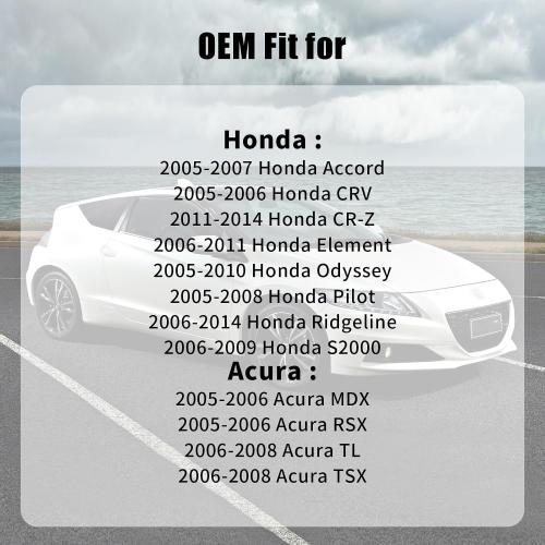 Gas Cap, Fuel Cap for Honda Acura, 2005-2007 Accord, 2005-2006 CRV MDX RSX | For 2011-2014 CR-Z, 2005-2010 Odyssey, 2006-2011 Element, 2005-2008 Pilot, 2006-2009 S2000 Ridgeline, Acura MDX 17670-SHJ-A31