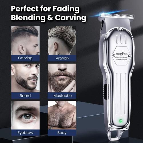 Professional Hair Clippers for Men - Cordless Clippers & Trimmers Set with LCD Display, 7200RPM High-Speed Motor, 5H Runtime, Wall-Mountable Barber Tools for Home Use & Professional Barbers