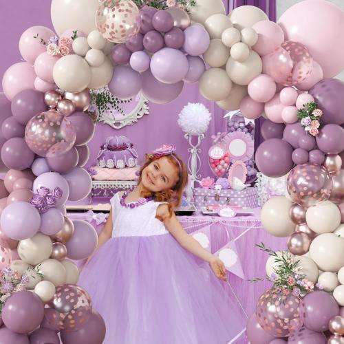 Amandir 173Pcs Dusty Purple Balloon Arch Garland Kit