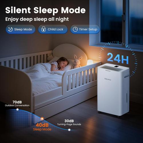 4500 Sq. Ft Dehumidifier, Max 80 Pint/Day Dehumidifier for Basement & Home, Compressor Dehumidifier with Drain Hose, Smart Humidity Control, Energy Efficient & Quiet for Bedroom, Large Rooms