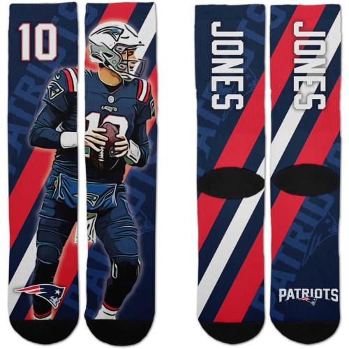 2 Pack Size MD  For Bare Feet NFL Adult Player Stripe Sock - Premium Quality Poly Spandex Blend - Unisex- Stay Comfortable