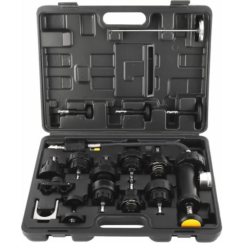 Color Black 18pcs Universal Radiator Pressure Tester Vacuum Pump Type Cooling System Kit