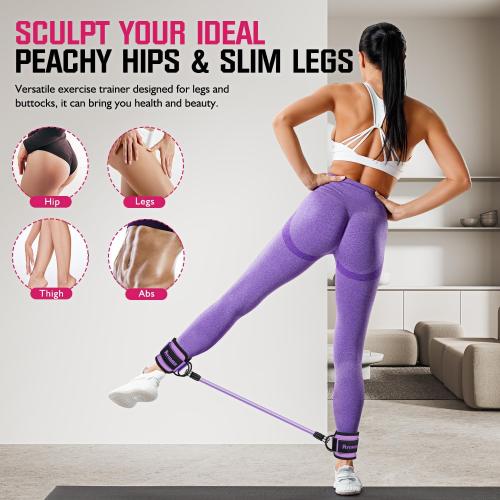 Ankle Resistance Bands with Cuffs, Home Gym Workout Equipment, Lifting Glute Butt Exercise Equipment for Women, Ankle Weights Fitness Set, Leg Booty Equipment for Training Perfect Body Shape