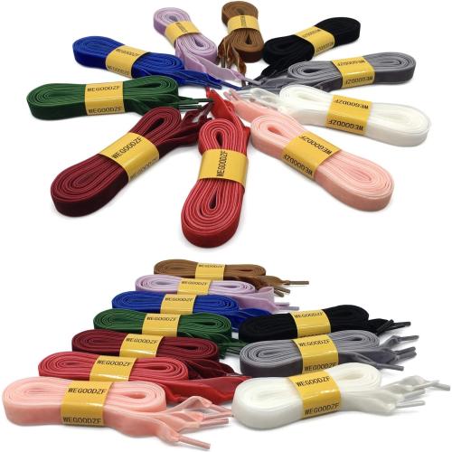 White Flat Wide Velvet Shoelaces: 2 Pairs 1.6CM Single Side Velvet Laces for Women
