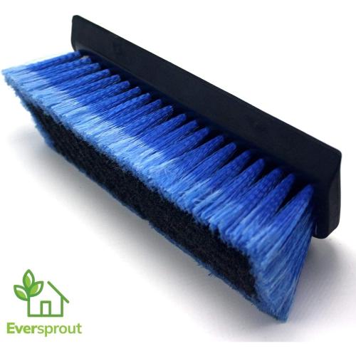 EVERSPROUT Scrub Brush, 1.5 to 3ft Pole, Rubber Bumper, No-Scratch | For Cars, Trucks, RV, Boats, Driveways, Decks, Patios, Decks, House Siding, 8-10ft Standing Reach, Non-Slip Grip, Lightweight